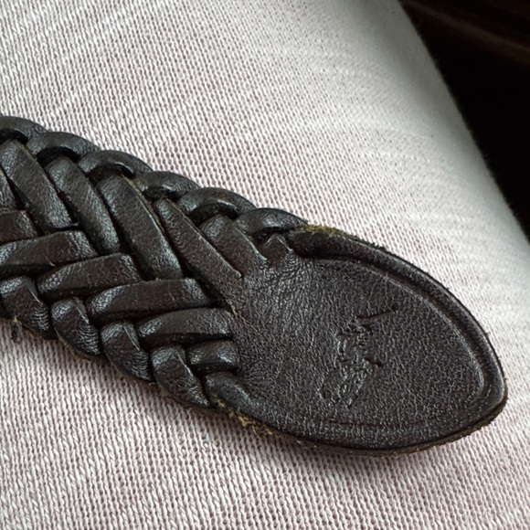 Polo by Ralph Lauren Boy’s Brown Leather Braided Belt - Picture 2 of 4